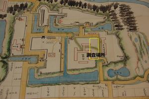 地図2：二之丸の調査場所の図