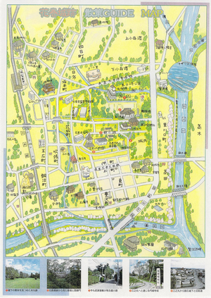 花巻城跡パンフレットの地図