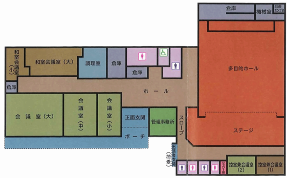 本館1階の見取り図