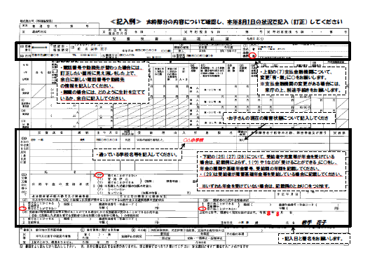 児童扶養手当現況届記入例