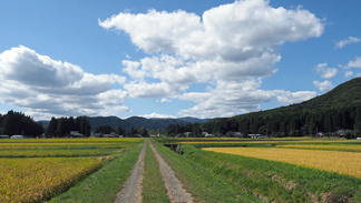 花巻 湯口田園の風景