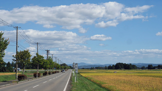 花巻湯口マラソンロードの風景