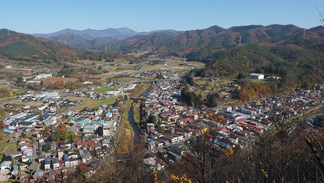 大迫町向山展望台からの風景