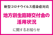 新型コロナウイルス感染症対応地方創生臨時交付金の活用状況