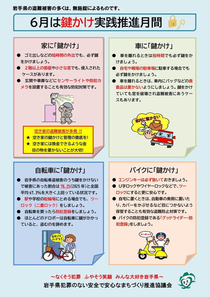 鍵かけのチラシ