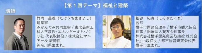 花巻リノベーションまちづくり構想策定会議 第1回公開会議 講師