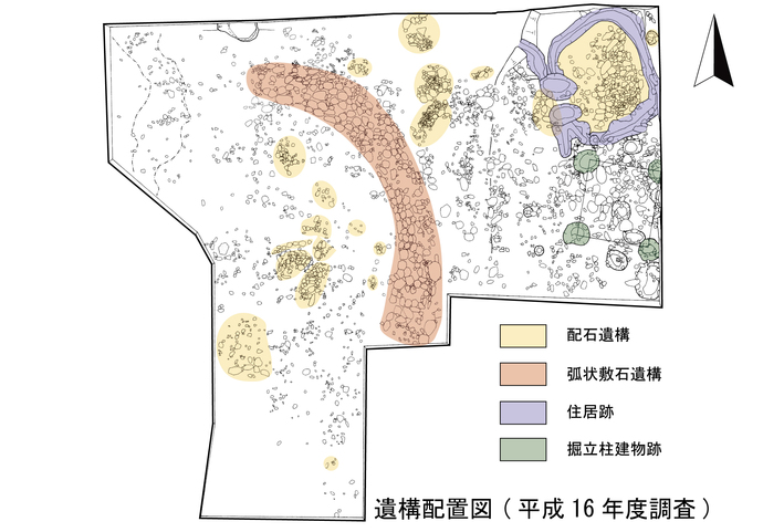 立石遺構配置図(平成16年度調査)