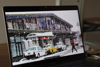 花巻の雪景色