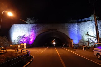 東北自動車道釜石秋田線跨道橋ライトアップ