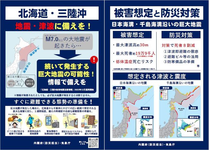 後発地震注意報ポスター