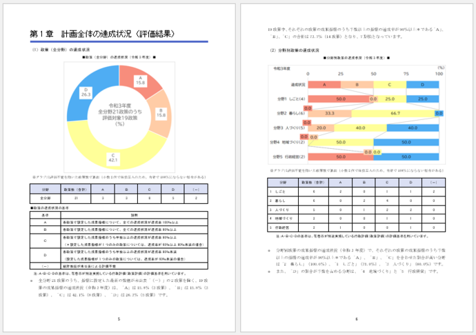 評価報告書内容イメージ