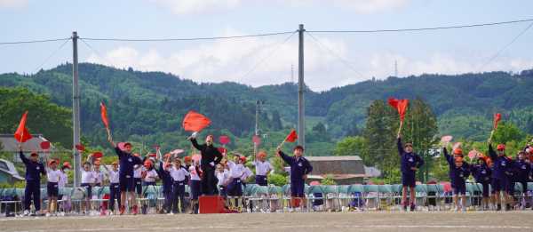 赤組の応援