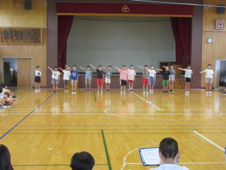 音読朝会発表の様子