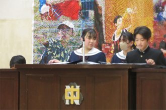 後期生徒総会での司会進行役