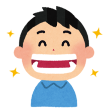 ピカピカの歯の子