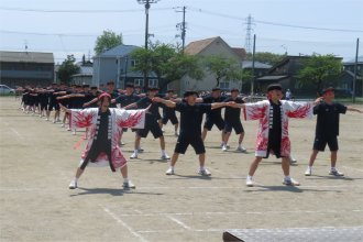紅組の応援合戦