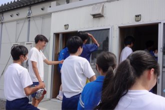 仮設住宅体験館の見学1