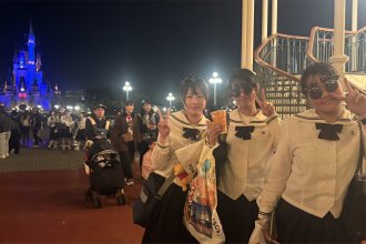夜のディズニーランド