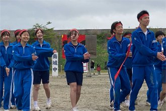 赤組の応援