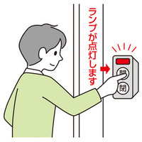 車内のドアボタンを押して降車