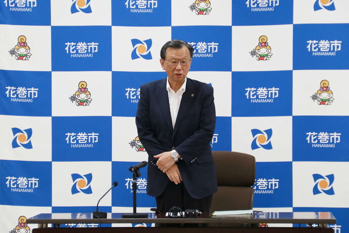 記者会見の様子