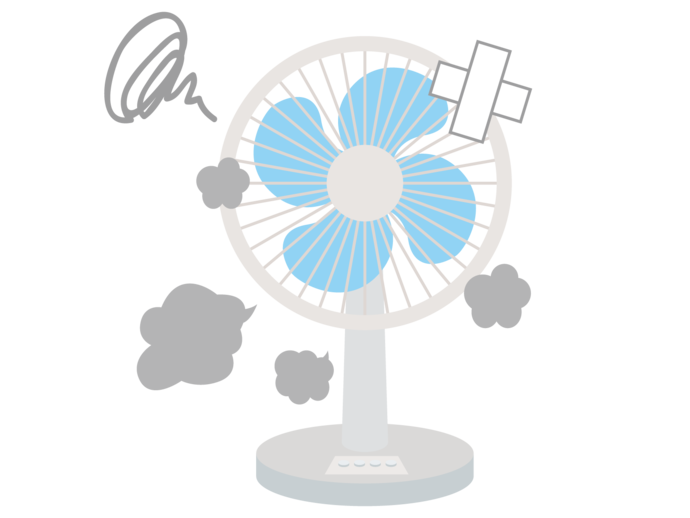 壊れた扇風機のイラスト