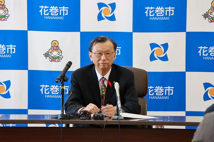 記者会見の様子