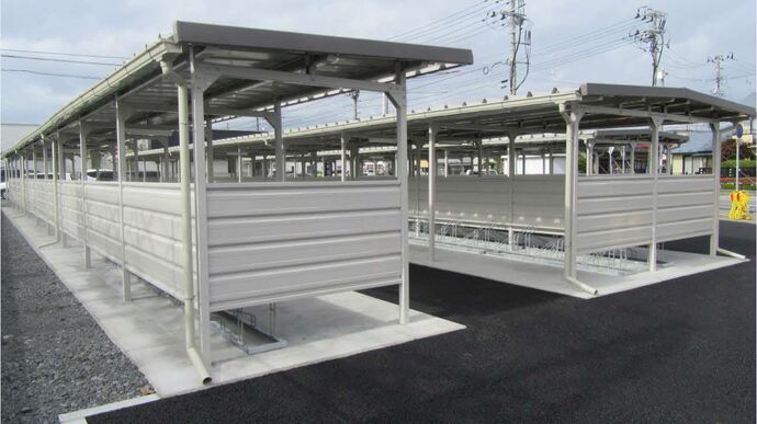 新設した花巻駅西口駐輪場