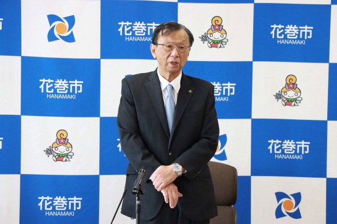 記者会見の様子