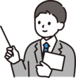 説明するビジネスパーソン