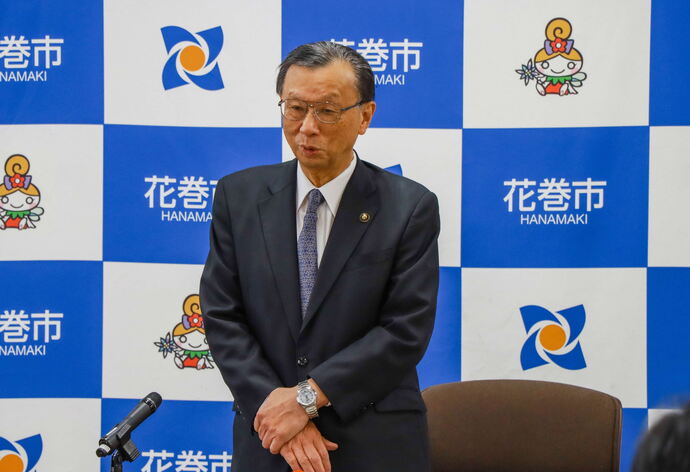 記者会見の様子