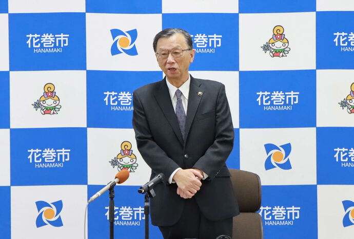 記者会見の様子