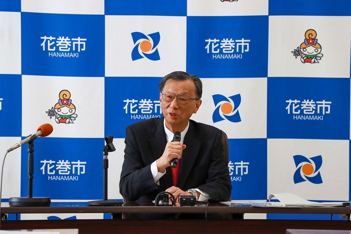 記者会見の様子