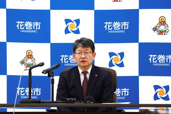 記者会見の様子