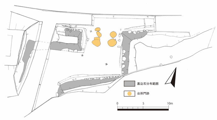 令和7年度調査の遺構の分布図