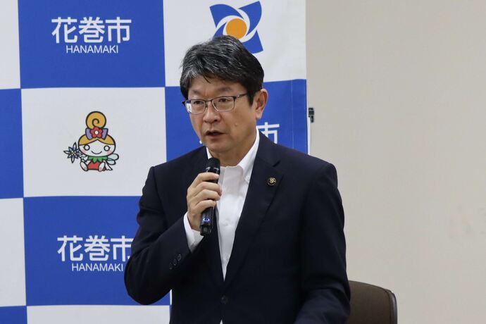 記者会見の様子