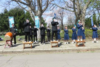 盛岡市内一周継走大会における応援