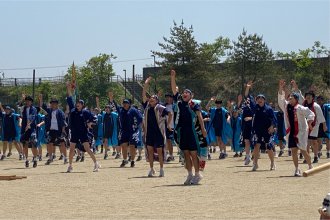 青組の応援