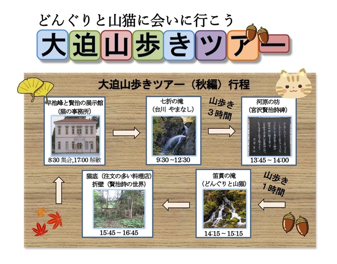 どんぐりと山猫に会いに行こう～大迫山歩きツアー～